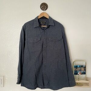 Grizzly Mountain Thick Flannel Shirt Men's XL Blue Gray